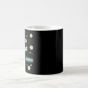 Caneca De Café Caligrafia Árabe Moderna "Salaam" Paz Floral Ae