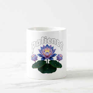 Caneca De Café Caligrafia Árabe Sabr Paciência - Flor de Lótus Ze