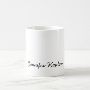 Caneca De Café Caligrafia Clássica Minimalista Profissional