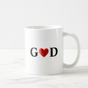 Caneca De Café Caligrafia Coração de Deus