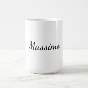 Caneca De Café Caligrafia Elegante Simples Nome Simples