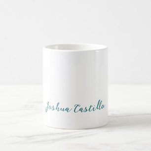 Caneca De Café Caligrafia Simples Simples Profissional Nome