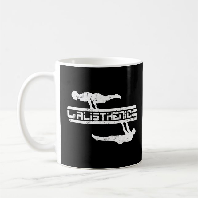 Caneca De Café Calisthenics Front Lever Planche Exercese Rua (Esquerda)