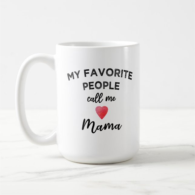 Caneca De Café Call Me MAMA Grandmother Matriarch Family Nickname (Esquerda)