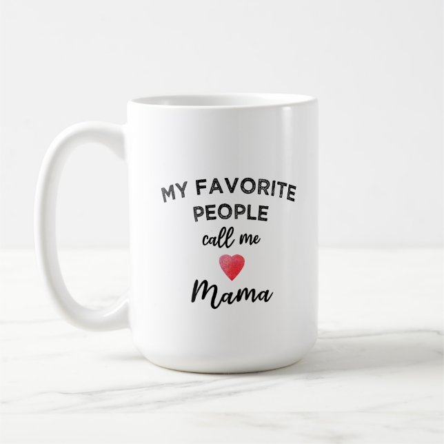Caneca De Café Call Me MAMA Grandmother Matriarch Family Nickname (Esquerda)