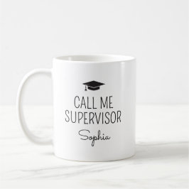 Caneca De Café Call Me Supervisor Personalized Name