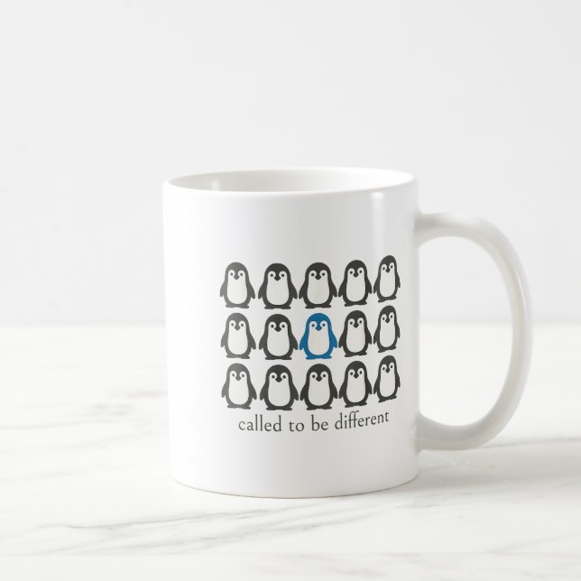 Caneca De Café Called To Be Different Christian Penguin Faith Ins (Direita)
