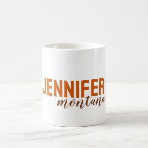 Caneca De Café Calliografia - Placa Elegante Adicionar Nome Própr