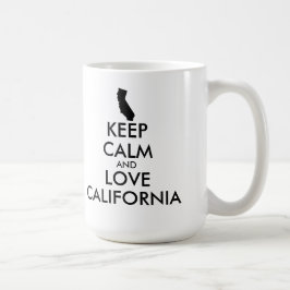 Caneca De Café CALMA E CALIFÓRNIA DE AMOR personalizáveis