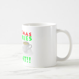 Caneca De Café Calorias de Natal Não Contem Humor Engraçado