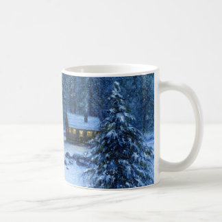 Caneca De Café Cama "Cozy Cabin In the Snow"