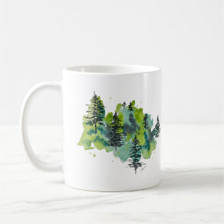 Caneca De Café Cama de Árvores Evergreen