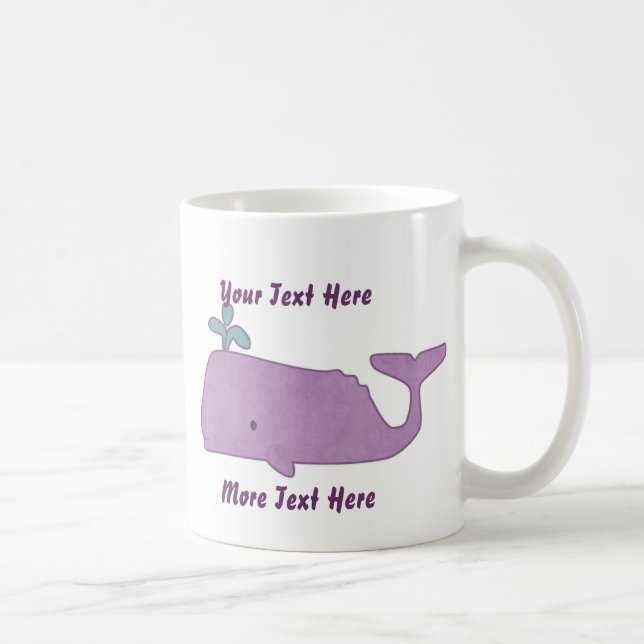 Caneca De Café Cama de baleia roxa (Direita)