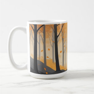 Caneca De Café Cama de Café da Floresta do outono - Taça de Café
