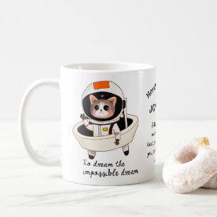 Caneca De Café Cama de café personalizada do Dreamcat astrocat