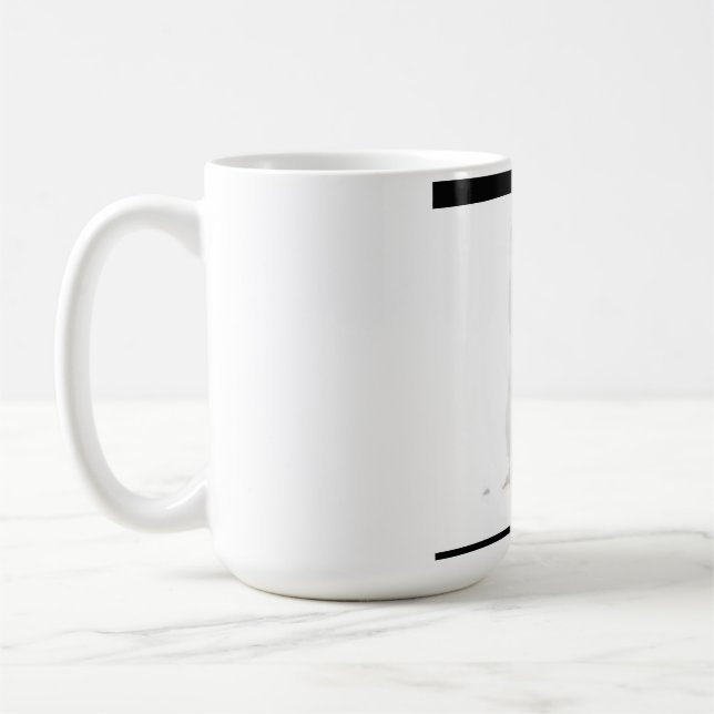 Caneca De Café Cama de cerâmica de Gato Branco Elegante (Esquerda)