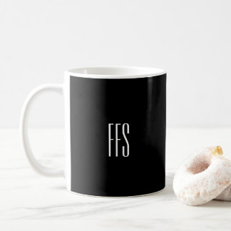 Caneca De Café Cama de Cotação do FFS Branco Preto