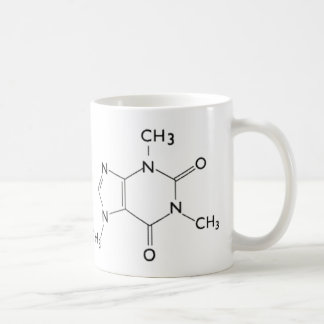 Caneca De Café Cama de estrutura química da cafeína