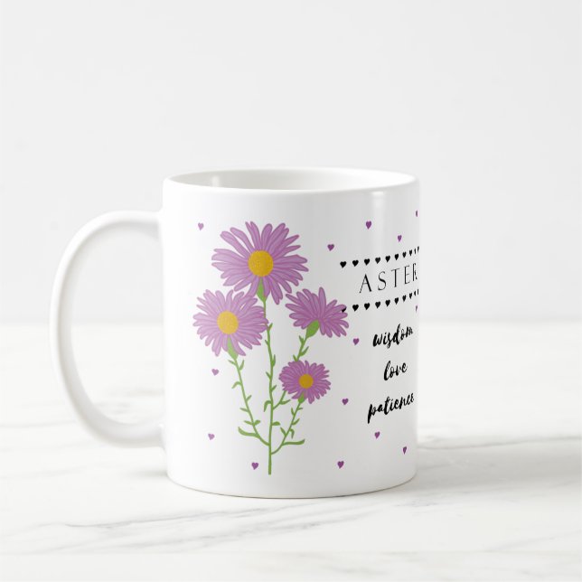 Caneca De Café Cama de Flor de Nascimento de Setembro com Signifi (Esquerda)