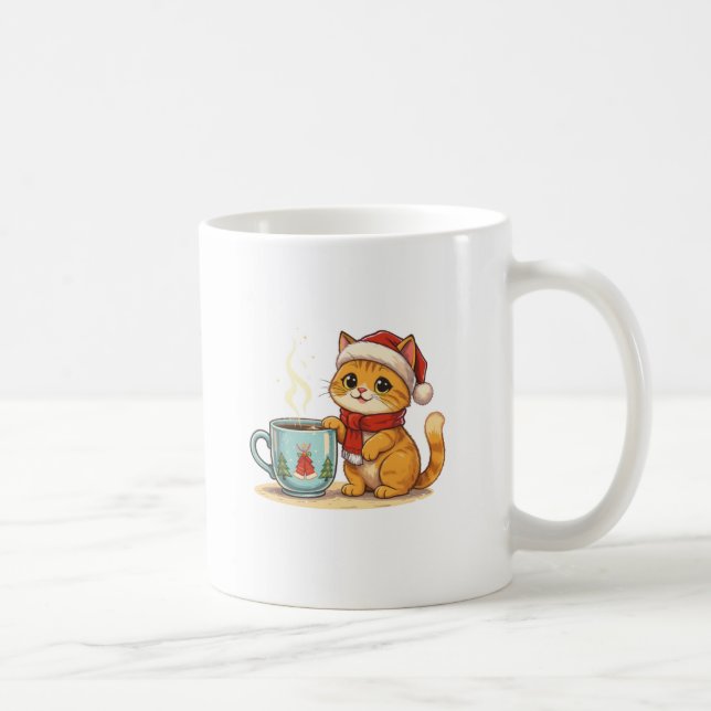Caneca De Café Cama de Gato Louco - Gatinho Bonito com Design de  (Direita)