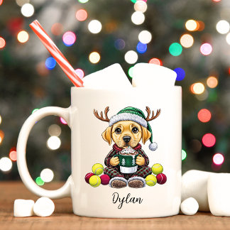 Caneca De Café Cama de Natal Personalizada Puppy