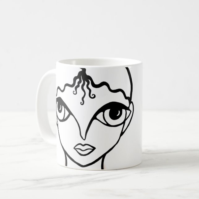 Caneca De Café Cama de olhos grandes (Frente Esquerda)