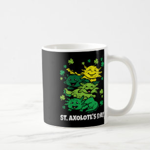 Caneca De Café Cama De Pedra De Dia de São Patrício Axolotl