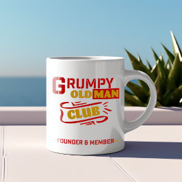 Caneca De Café Cama Engraçado Personalizado - Grumpy Old Man Club
