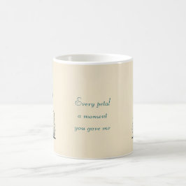 Caneca De Café Cama Floral Personalizada para a Mãe - Gratidão