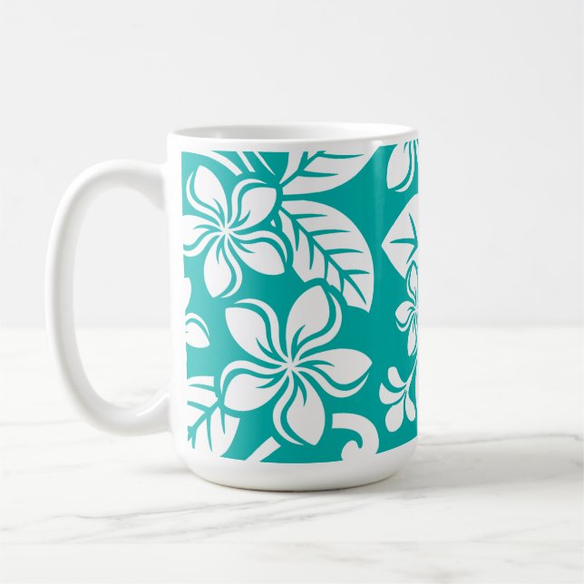 Caneca De Café Cama ISLAND PLUMERIA (TURQUOISE) (Esquerda)