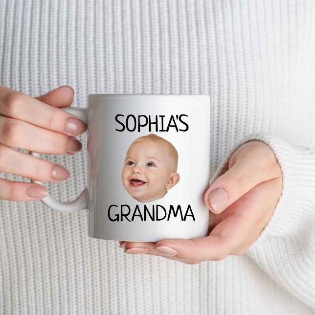 Caneca De Café Cama Personalizada De Rosto De Bebê, Foto De Bebê  (Criador carregado)