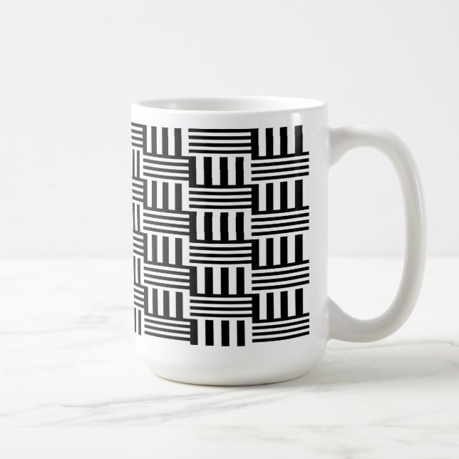 Caneca De Café Cama Preta E Branca (Direita)