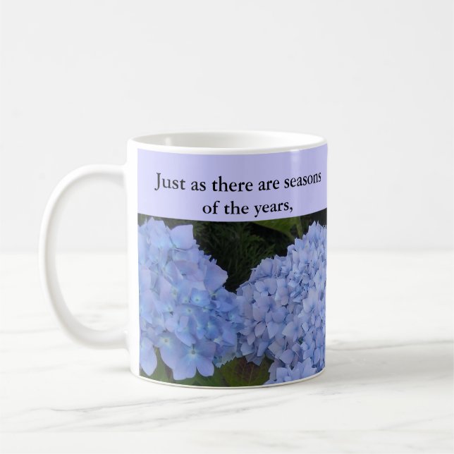 Caneca De Café Camadas de nossas Vidas Hydrangeas (Esquerda)