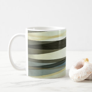 Caneca De Café Camadas Semitransparentes em Marrom Areia e Azul