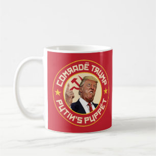 Caneca De Café Camarada Trump: Fantoche de Putin - Ilustração Sov