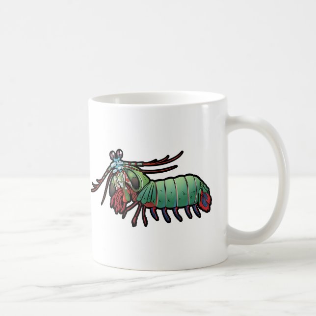 Caneca De Café Camarão de louva-a-deus do pavão (Direita)