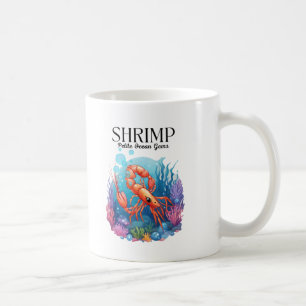 Caneca De Café Camarão: Mini Oceano Gems