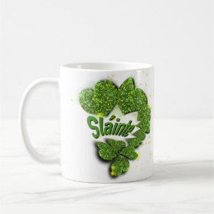 Caneca De Café Camarões verdes  corações cintilantes Shainte