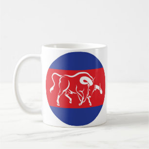 Caneca De Café Camboja Kouprey Bandeira Nacional Cambojana