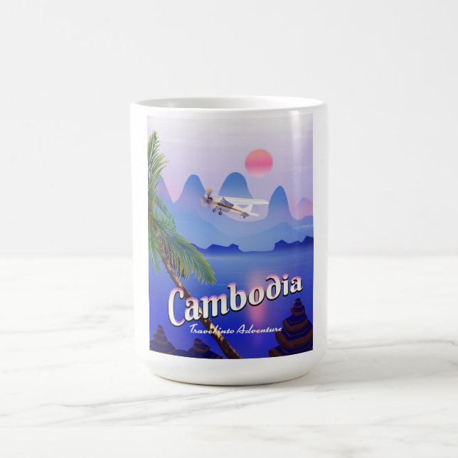 Caneca De Café Camboja "Viagem para Aventura" (Centro)