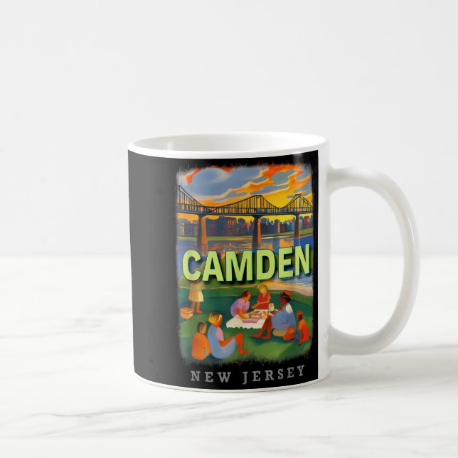 Caneca De Café Camden New Jersey Nj Waterfront Delight Sd018  (Direita)