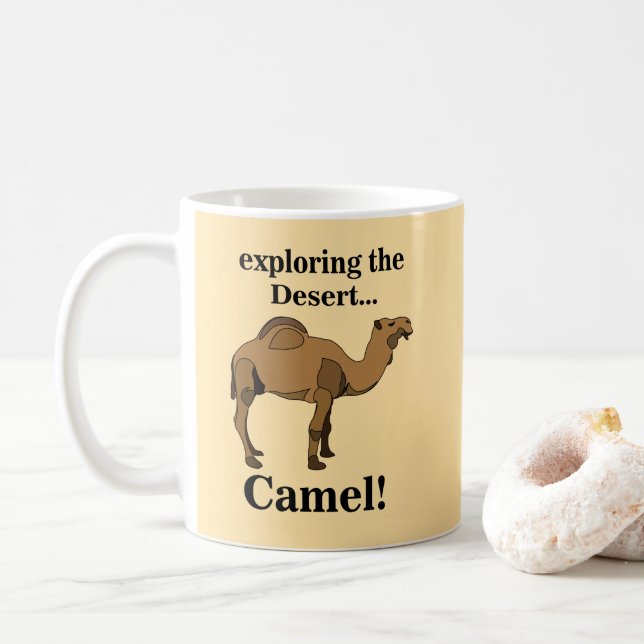 Caneca De Café Camel Desert Animal Funny (Com Donut)