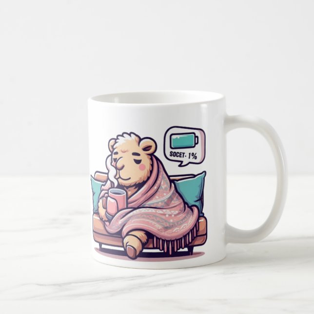 Caneca De Café Camel Mug preguiçoso | Café Cozy Vibes para Almas  (Direita)