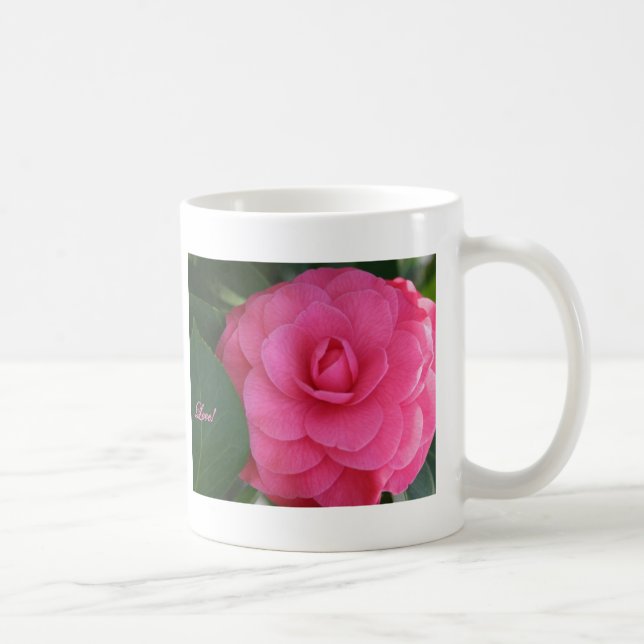 Caneca De Café Camelia, rosa, com amor! (Direita)