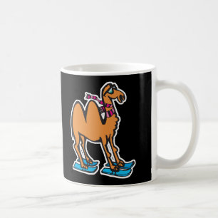 Caneca De Café camelo engraçado de esqui