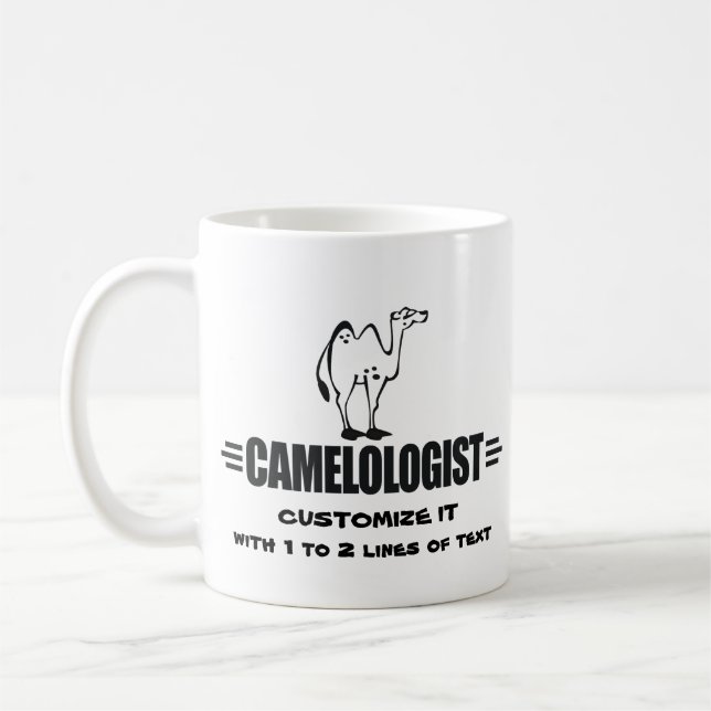 Caneca De Café Camelo Engraçado Personalizado (Esquerda)