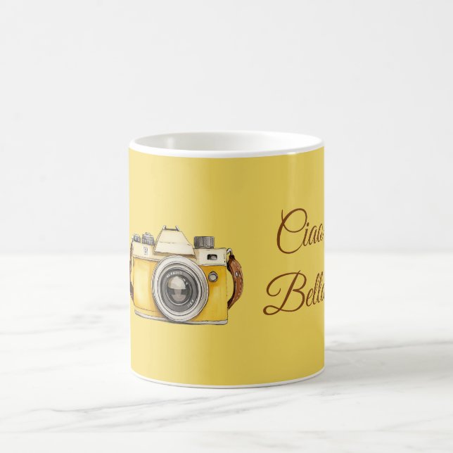 Caneca De Café Câmera Amarela Ciao Bella (Centro)