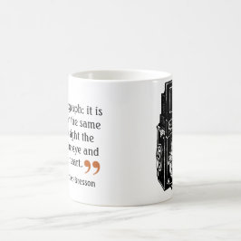 Caneca De Café Câmera de duas lentes duplas com citação de fotógr