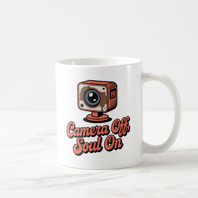 Caneca De Café Câmera Desligada, Alma Ligada | Esgotamento com Ca (Direita)