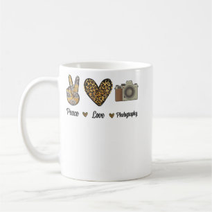 Caneca De Café Câmera Fotográfica Peace Love Cameram